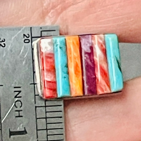 VTG Jay King Mine Finds Turquoise Coral Spiny Oyster Sterling Mens  Ring Sz 10.5 - Picture 14 of 15